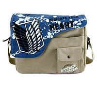 WANHONGYUE Attack on Titan AOT Anime Bolsas de Mensajero Bolsa de Hombro de Lona Bolso Bandolera Vintage Bolsos Cruzados Cartera