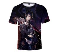 WANHONGYUE Black Butler 3D Impresión Anime T-Shirt Cosplay Disfraz Manga Corta Camiseta Verano Pullover Tops 9 M