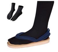 WANHONGYUE Cosplay Zuecos Japoneses Hashibira Inosuke Tokitou Muichirou Sandalias Pantuflas Chancla Zapatos Planos con Calcetines, b, Erwachsene EU 42-43