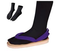 WANHONGYUE Cosplay Zuecos Japoneses Kochou Shinobu Sandalias Pantuflas Chancla Zapatos Planos con Calcetines, b, Erwachsene EU 38-39