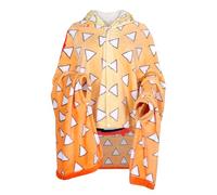 WANHONGYUE Demon Slayer Agatsuma Zenitsu Manta con Capucha Ponibles, Capa con Capucha Anime Cosplay Manto Chal Pijama Suave Unisex, 100 * 160 cm
