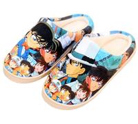 WANHONGYUE Detective Conan Anime Zapatillas de Casa Hombre Mujer Pantuflas Invierno Felpa Cálido Zapatos Antideslizantes Slippers para Interiores Exteriores