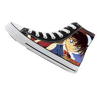 WANHONGYUE Detective Conan Case Closed Anime Zapatillas Altas Zapatos de Lona con Cordones Zapatillas de Deporte Sneakers Unisex Adulto 39.5 EU Negro / 15