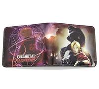 WANHONGYUE Japonés Anime Cartera Billetera de Cuero para Hombre Tarjetas de Crédito Wallet Monedero Fullmetal Alchemist