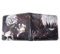 WANHONGYUE Japonés Anime Cartera Billetera de Cuero para Hombre Tarjetas de Crédito Wallet Monedero Tokyo Ghoul/1