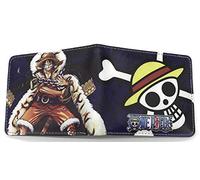 WANHONGYUE One Piece Luffy Anime Cartera Billetera de Cuero para Hombre Tarjetas de Crédito Wallet Monedero 1006/11