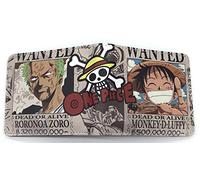 WANHONGYUE One Piece Luffy Anime Cartera Billetera de Cuero para Hombre Tarjetas de Crédito Wallet Monedero 1006/15