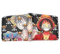WANHONGYUE One Piece Monkey D Luffy Anime Cartera Billetera de Cuero para Hombre Tarjetas de Crédito Wallet Monedero 1005/8