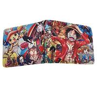 WANHONGYUE One Piece Monkey D Luffy Anime Cartera Billetera de Cuero para Hombre Tarjetas de Crédito Wallet Monedero 1005/14