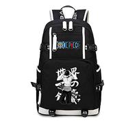 WANHONGYUE One Piece Roronoa Zoro Anime Mochila Escolar Estudiante Bolso de Escuela Backpack Mochila para Portátil Negro-16