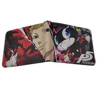 WANHONGYUE Persona Game Anime Cartera Billetera de Cuero para Hombre Tarjetas de Crédito Wallet Monedero 1014/1
