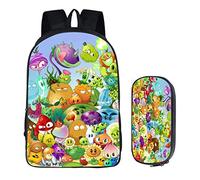 WANHONGYUE Plants vs. Zombies Imagen Estudiantes Conjunto de Mochila Escolar Bolsas de Papelería Backpack Set /10