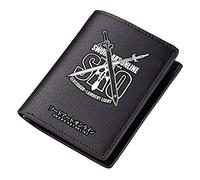 WANHONGYUE Sword Art Online Sao Cartera de Cuero Artificial Billetera Hombres Portatarjetas Tarjetero con Impresión Anime Negro 1 / A