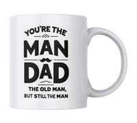 WANJIBAO Taza de café divertida con texto en inglés "Dad The Man The Old Man", 325 ml