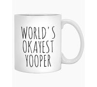 WANJIBAO Taza de café Yooper Worlds Okayest Up Upper Peninsula Michigan, divertida taza de café de cerámica blanca, 325 ml