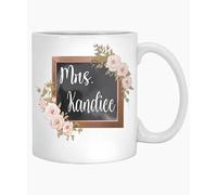 WANJIBAO Taza para profesor, taza de profesor Kandice de 325 ml, taza blanca con nombre, taza con nombre de profesor, taza de café para profesor, taza de profesor para papá, tío, hermano, su café de