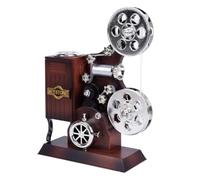 Wanjorlay Caja de música con proyector de película, mini caja de música, estilo vintage, melodía para cumpleaños, decoración del hogar, oficina, estudio, larga duración