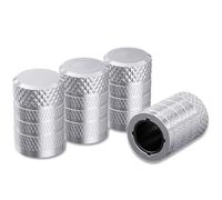 WANJUNSHANGMAOYOUXIAN 4 Piezas Tapones de válvula de neumático para Ford Ranger Wildtrak 2023 2024, Cubiertas Impermeables de aleación de Aluminio, Antivaho, Multicolor, Silver