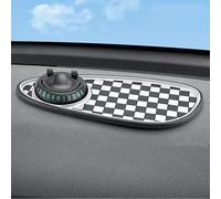 WANJUNSHANGMAOYOUXIAN Alfombrilla Antideslizante para Salpicadero Multifuncional para Hyundai Genesis Saloon (2008-2014), Soporte Impermeable y Lavable con Porta Teléfono, Black and White