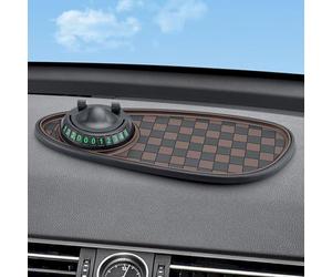 WANJUNSHANGMAOYOUXIAN Alfombrilla Antideslizante para Salpicadero Multifuncional para Porsche 918 Spyder 2013 2014 2015, Soporte Impermeable y Lavable con Porta Teléfono,Black Brown