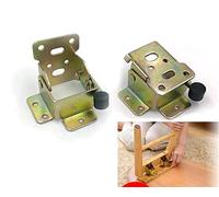 WANLIAN（2 piezas）90 grados autobloqueante plegable mesa pierna extensión estante soporte plegable telescópico oculto escritorio cama pierna bisagra (Freno positivo)