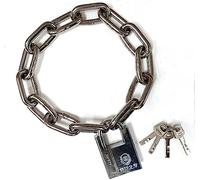 WANLIAN Candado Bicicleta,Candado Seguridad Resistente,4 Llaves, Candado de Cadena con Candado, Antirrobo Cadena para Bicicletas Motocicletas Scooters Puerta Valla Exteriores(8x500mm)