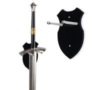 WANLIAN Espada de pared de montaje de pared de soporte de espada gancho de pared de visualización colgador de pared para espada de daga hachackeyblade no hay pantalla espada-vertical (Negro 1 juego)