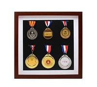 WANLIAN Exhibición de medallas, Marco de exhibición de Madera Maciza de Marco Profundo, exhibición de medallas Militares, medallas de Corredores, medallas Deportivas, medallas de maratón, medallas