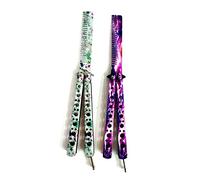 WANLIAN Peine de mariposa, peine de mariposa plegable de acero inoxidable, peine de práctica de entrenamiento, herramientas de peinado para deportes al aire libre (NO.11)