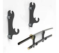 WANLIAN portacuchillos, gancho para cuchillos, espada samurái acrílica de dos capas montada en la pared, puede soportar todas las espadas (negro)