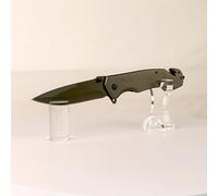 WANLIAN Portacuchillos Soporte de exhibición de cuchillos acrílicos Soporte de cuchilla fijo Portacuchillos de decoración para el hogar (Transparente 1 sistema)