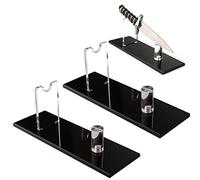WANLIAN Soporte acrílico para cuchillos de escritorio, vitrina para cuchillos de práctica (negro, paquete de 2)