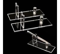 WANLIAN Soporte acrílico para cuchillos de escritorio, vitrina para cuchillos de práctica (transparente, paquete de 2)