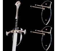WANLIAN Soporte de espada placa gancho de espada gancho de pared soporte de exhibición espada individual soporte de espada vertical soporte de espada universal (Transparente 2 pc)