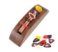 WANLIAN Soporte para púas de guitarra, soporte para púas de guitarra de madera, colección de púas de guitarra y pantalla, adecuado para todo tipo de púas de guitarra