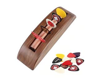 WANLIAN Soporte para púas de guitarra, soporte para púas, soporte de púas de guitarra de madera, colección y exhibición, adecuado para todo tipo de púas de guitarra