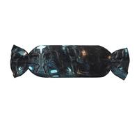 WANLON Almohada cilíndrica con estampado de robot futuro, cojín de espalda ajustable para el cuello, cómodo regalo de decoración del hogar