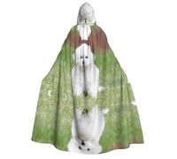 WANLON Bichon Frise - Capa con capucha para perro, disfraz de adulto para hombre y mujer, perfecto para cosplay, Navidad, Halloween, Pascua, carnaval