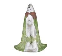 WANLON Bichon Frise - Capa con capucha para perro, perfecta para juegos de rol, Navidad, Halloween, Pascua, carnaval, fiesta y exposiciones de cómics