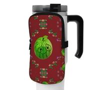 WANLON Big Eye Watermelon - Bolsa de accesorios versátil para botella deportiva, ideal para caminar, senderismo, yoga, gimnasio, resistencia al agua y a prueba de golpes, Black, M, Soporte para