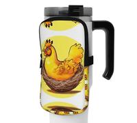 WANLON Bird's Nest Golden Chicken - Bolsa de accesorios versátil para botella deportiva, ideal para caminar, senderismo, yoga, gimnasio, resistencia al agua y a prueba de golpes, Black, S, Soporte