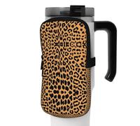 WANLON Bolsa de accesorios versátil con estampado de leopardo, ideal para caminar, senderismo, yoga, gimnasio, resistente al agua y a prueba de golpes, Black, S, Soporte para tarjetas de visita