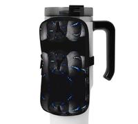 WANLON Bolsa de accesorios versátil para botella deportiva 3D, ideal para caminar, senderismo, yoga, gimnasio, resistencia al agua y a prueba de golpes, Black, S, Soporte para tarjetas de visita