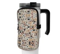 WANLON Bolsa de accesorios versátil para botella deportiva con estampado de huesos y patas, ideal para caminar, senderismo, yoga, gimnasio, resistencia al agua y a prueba de golpes, Black, M, Soporte