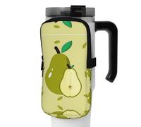 WANLON Bolsa de accesorios versátil para botella deportiva de pera de dibujos animados, ideal para caminar, senderismo, yoga, gimnasio, resistente al agua y a prueba de golpes, Black, S, Soporte para
