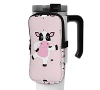 WANLON Bolsa de accesorios versátil para botella deportiva de ternero de dibujos animados, ideal para caminar, senderismo, yoga, gimnasio, resistencia al agua y a prueba de golpes, Black, S, Soporte