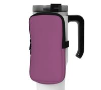 WANLON Bolsa de accesorios versátil para botellas deportivas de color rojo uva, ideal para caminar, senderismo, yoga, gimnasio, resistente al agua y a prueba de golpes, Black, M, Soporte para tarjetas