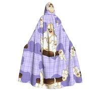 WANLON Bonita capa con capucha de mono dorado para adultos, perfecta para cosplay, Navidad, bailes de máscaras, Halloween, carnaval de Pascua, fiesta