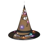 WANLON Bonito sombrero de bruja de castor, accesorio de Halloween, vestido de fiesta de disfraces, ideal para carnaval, adultos, Navidad