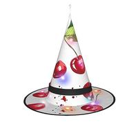 WANLON Bonito sombrero de bruja de cereza, accesorio de Halloween, vestido de fiesta de disfraces, ideal para carnaval, adultos, Navidad